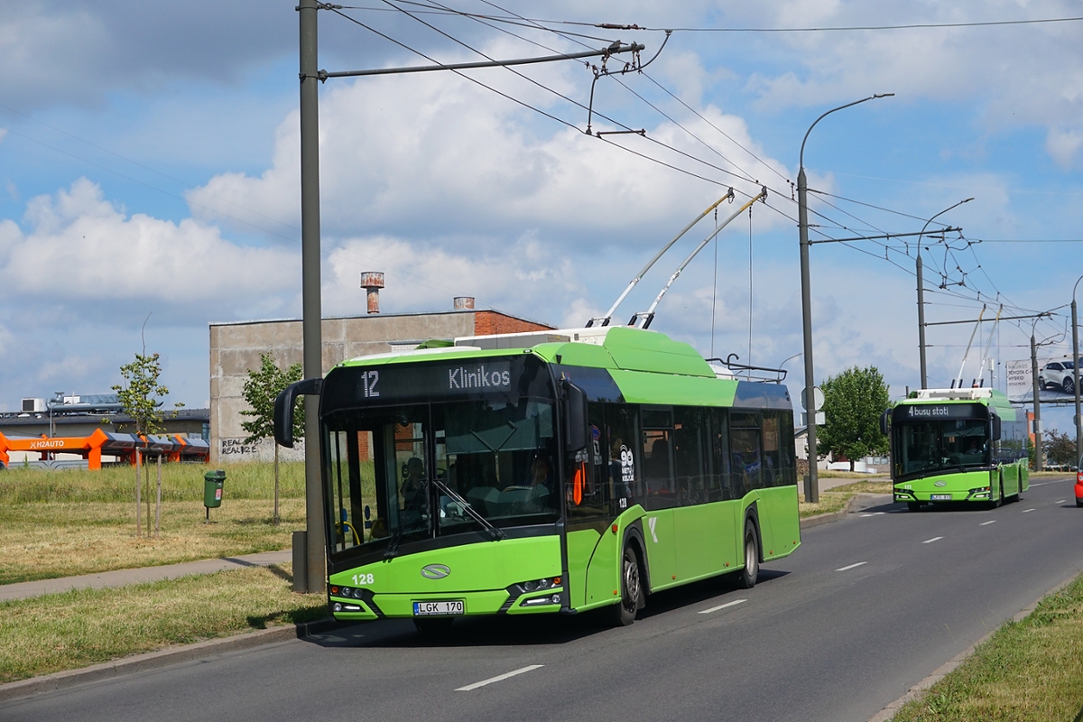 Kaunas, Solaris Trollino IV 12 Medcom — 128; Kaunas, Solaris Trollino IV 12 Medcom — 111