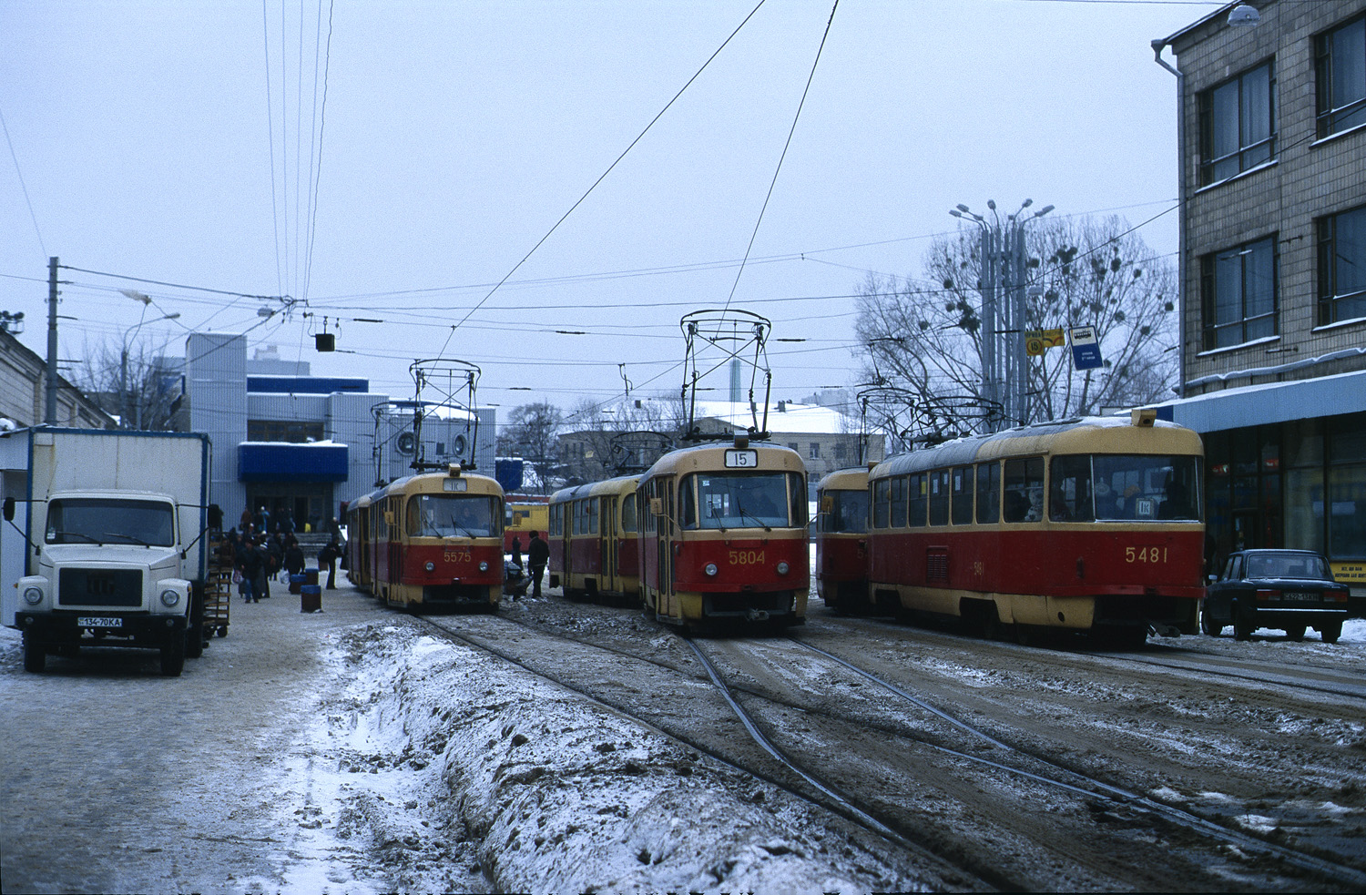 Киев, Tatra T3SU № 5575; Киев, Tatra T3SU № 5804; Киев, Tatra T3SU № 5481