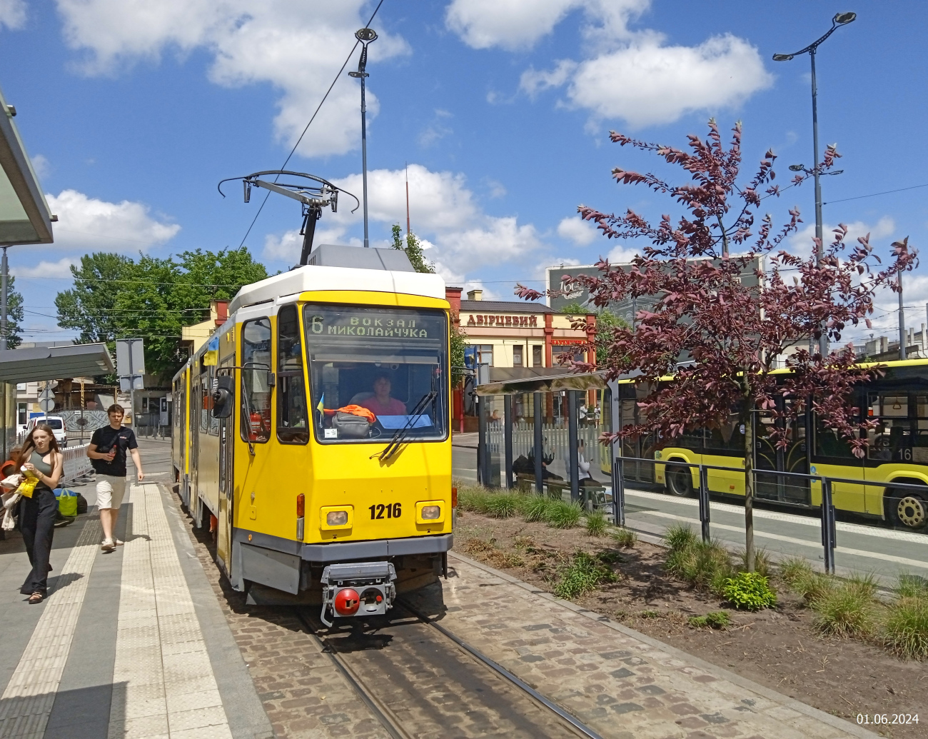 Львов, Tatra KT4DM № 1216