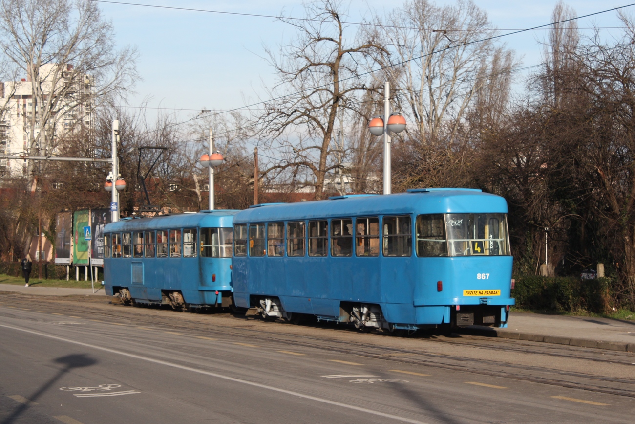 Загрэб, Tatra B4YU № 867