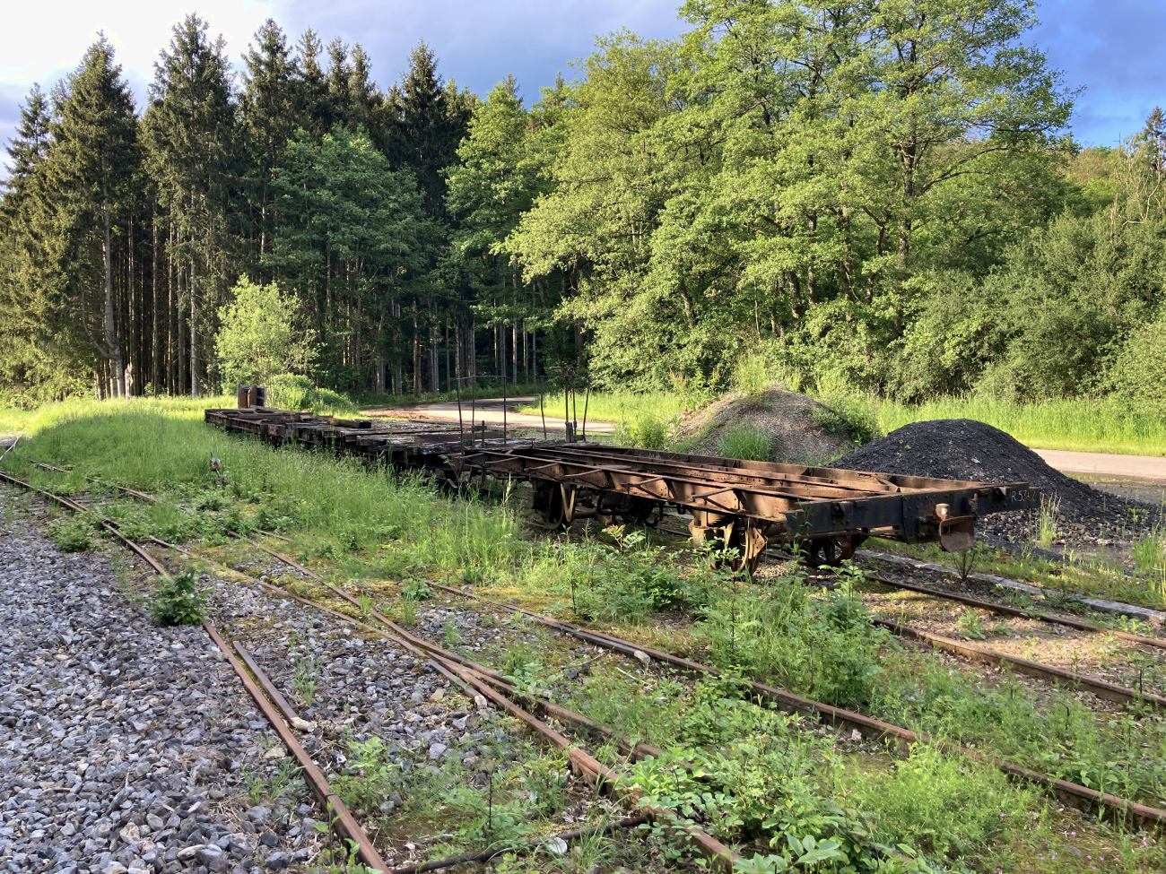 Erezée, 2-axle trailer cargo car Br. 5342; Erezée — Tramway Lines and Infrastructure
