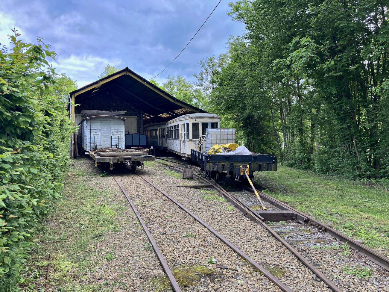 Erezée, SNCV Destelbergen trailer car č. 19542; Erezée — Tramway Lines and Infrastructure