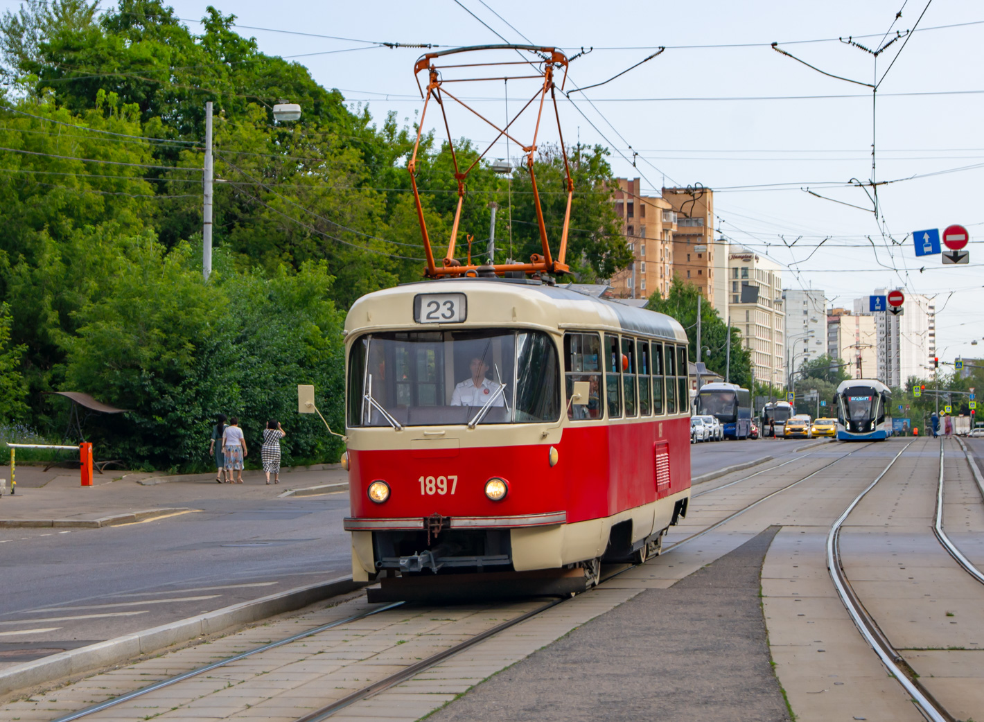 Москва, Tatra T3SU (двухдверная) № 1897; Москва — День Московского транспорта — 2024 (ночные репетиции парада трамваев 06.07.2024 и 11.07.2024, парад и выставка трамваев 13.07.2024)