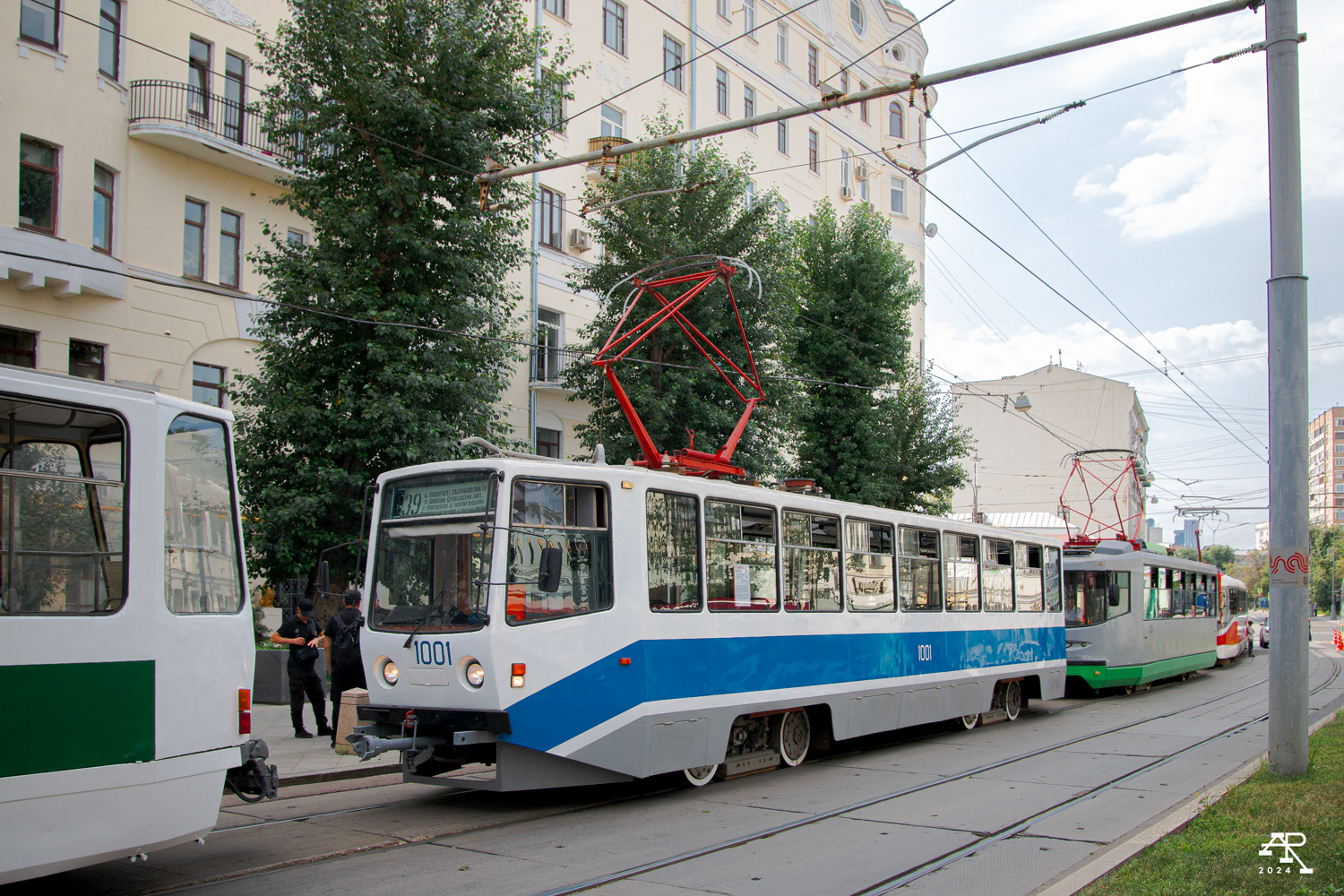 Москва, 71-608КМ № 1001; Москва — День Московского транспорта — 2024 (ночные репетиции парада трамваев 06.07.2024 и 11.07.2024, парад и выставка трамваев 13.07.2024)