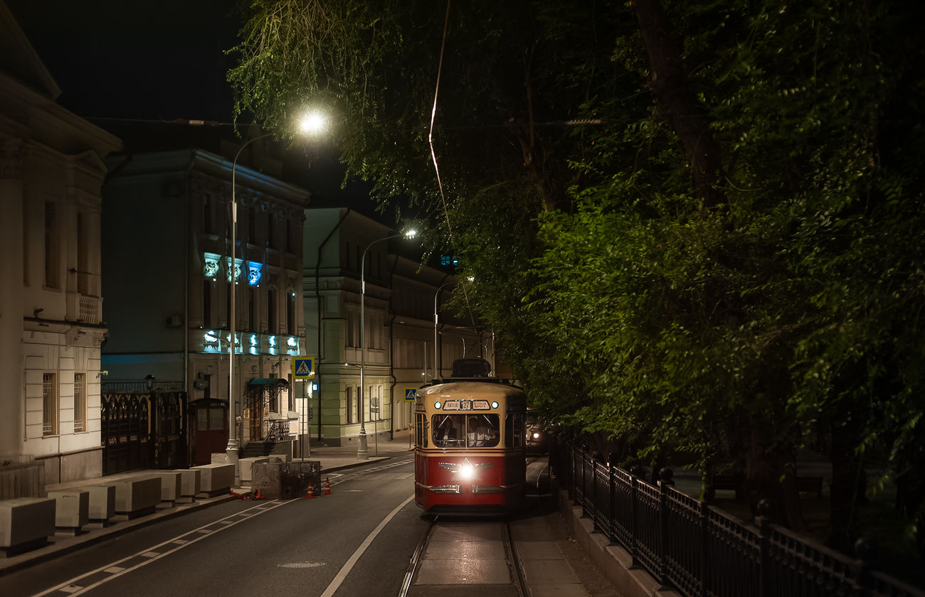 Moscow, KTM-1 № 0002; Moscow — Moscow Transport Day — 2024 (night rehearsals of the tram parade on 07/06/2024 and 07/11/2024, parade and tram exhibition on 07/13/2024)