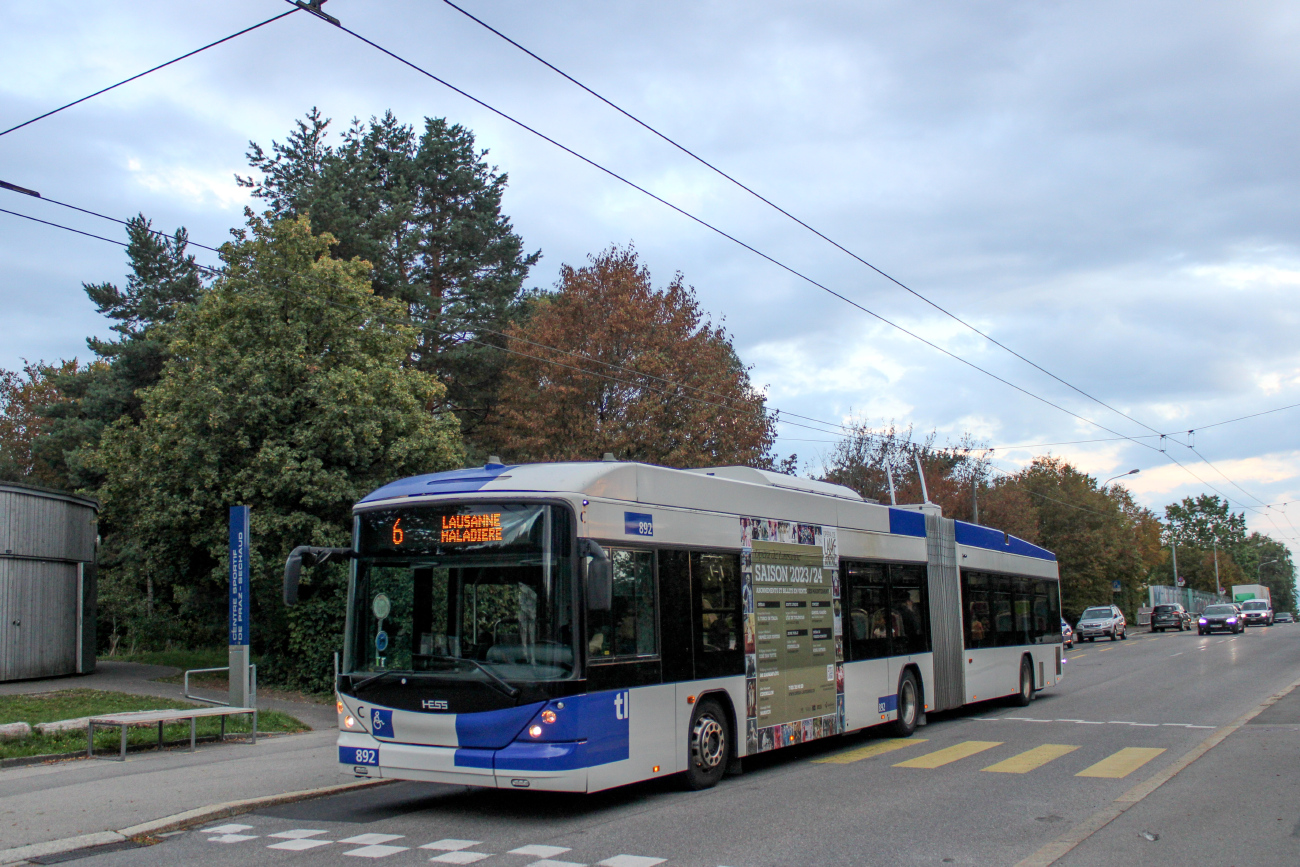 Лозанна, Hess SwissTrolley 4 (BGT-N2D) № 892