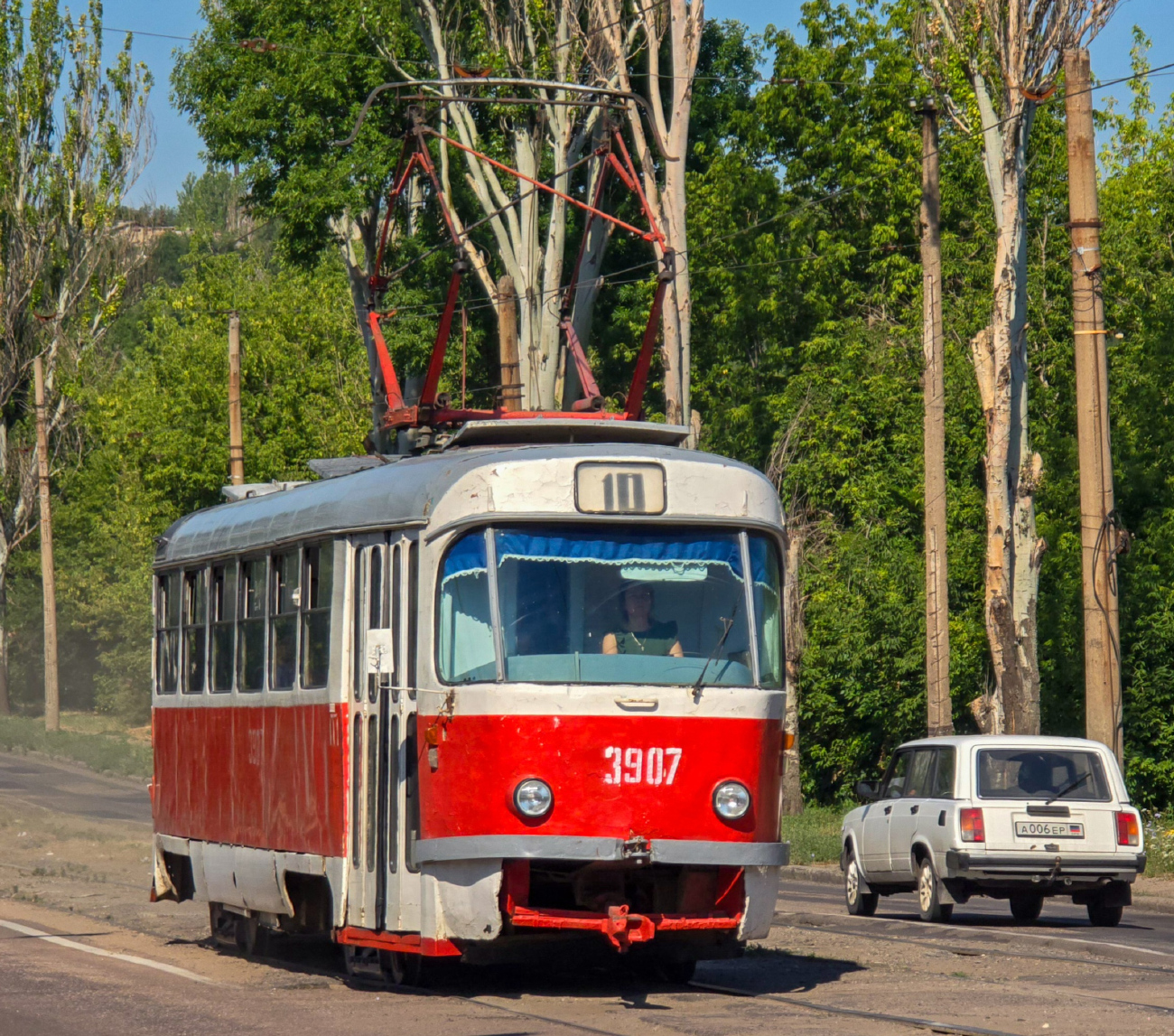 Донецк, Tatra T3SU (двухдверная) № 3907