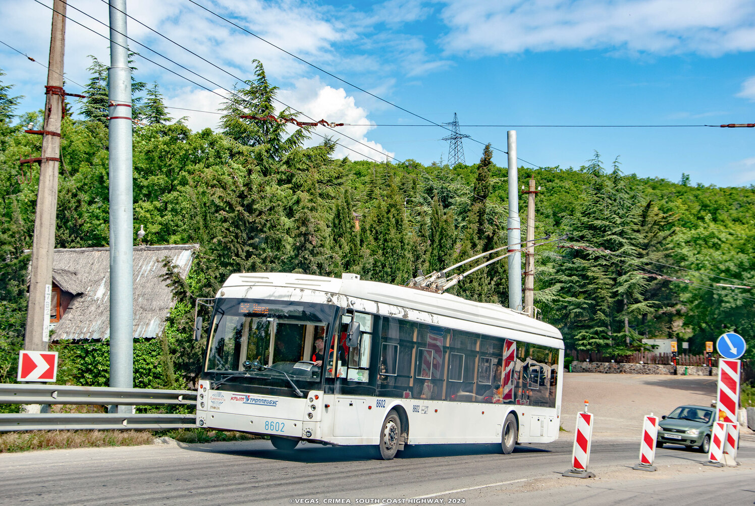 Крымский троллейбус, Тролза-5265.05 «Мегаполис» № 8602; Крымский троллейбус — Реконструкция Южнобережного шоссе (2023 — ....)