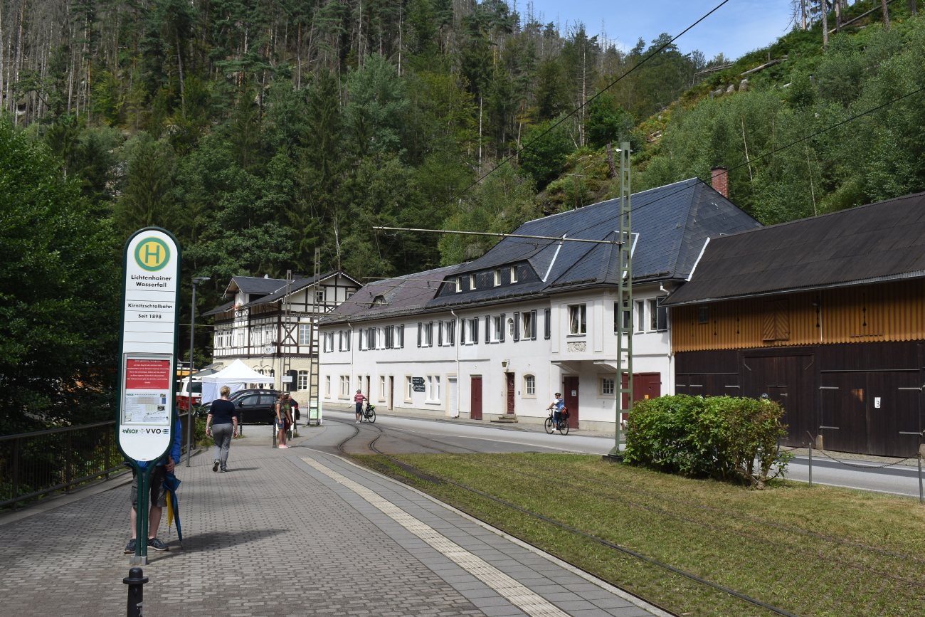 Бад-Шандау — Трамвайная линия и инфраструктура Бад-Шандау — Трамвайная линия и инфраструктура