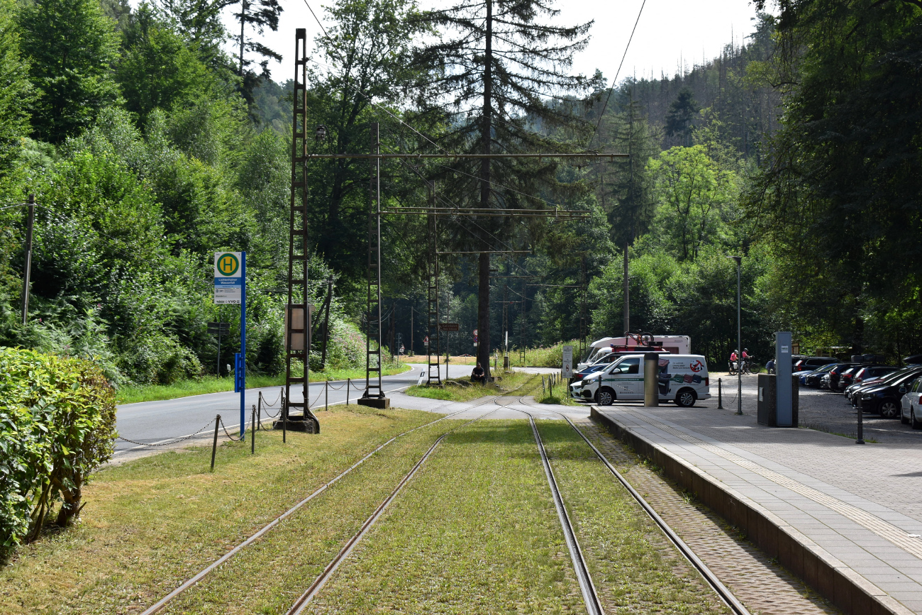 Бад-Шандау — Трамвайная линия и инфраструктура Бад-Шандау — Трамвайная линия и инфраструктура