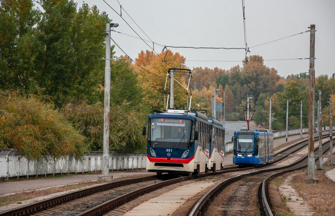 Киев, К1М № 351; Киев, PESA 71-414К-2 (Fokstrot) № 800