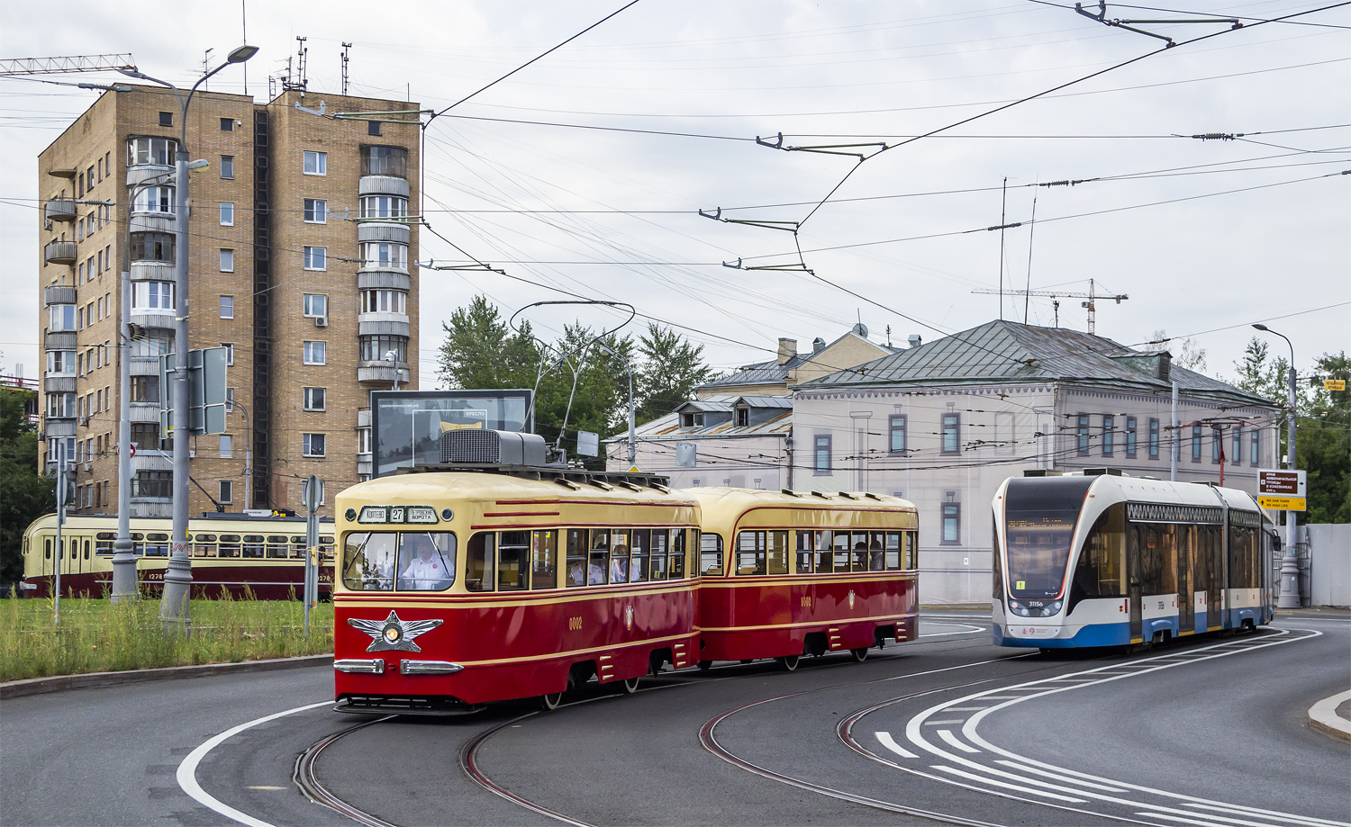 Москва, КТМ-1 № 0002; Москва — День Московского транспорта — 2024 (ночные репетиции парада трамваев 06.07.2024 и 11.07.2024, парад и выставка трамваев 13.07.2024)