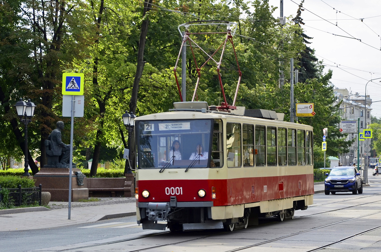 Москва, Tatra T6B5SU № 0001; Москва — День Московского транспорта — 2024 (ночные репетиции парада трамваев 06.07.2024 и 11.07.2024, парад и выставка трамваев 13.07.2024)
