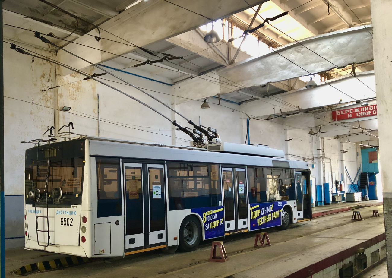 Крымский троллейбус, СВАРЗ-МАЗ-6275 № 6502