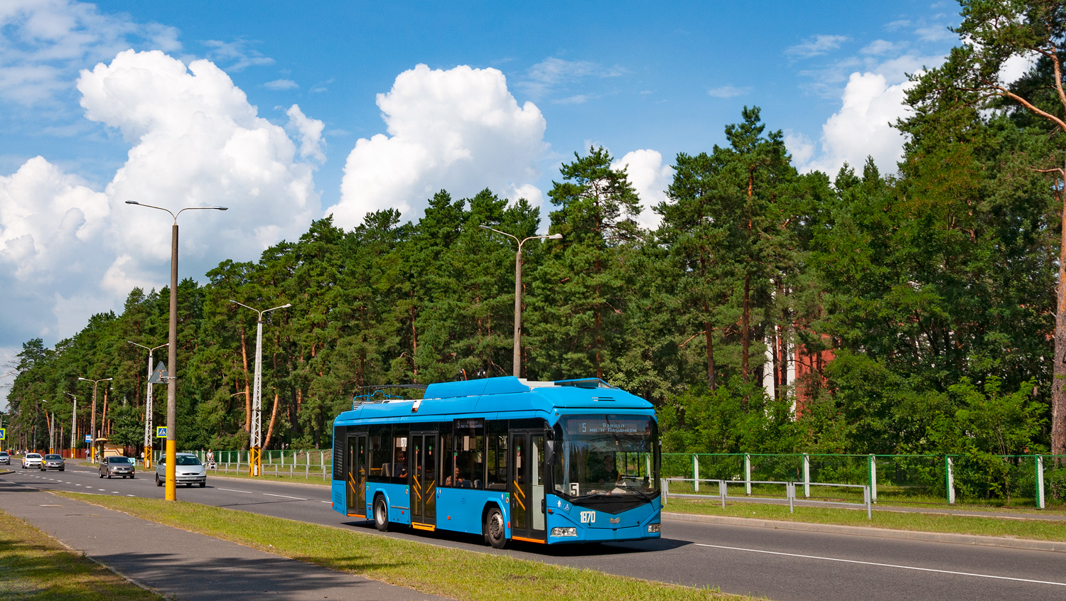 Homiel, BKM 32100D č. 1870; Homiel — Traffic on sections using autonomous running