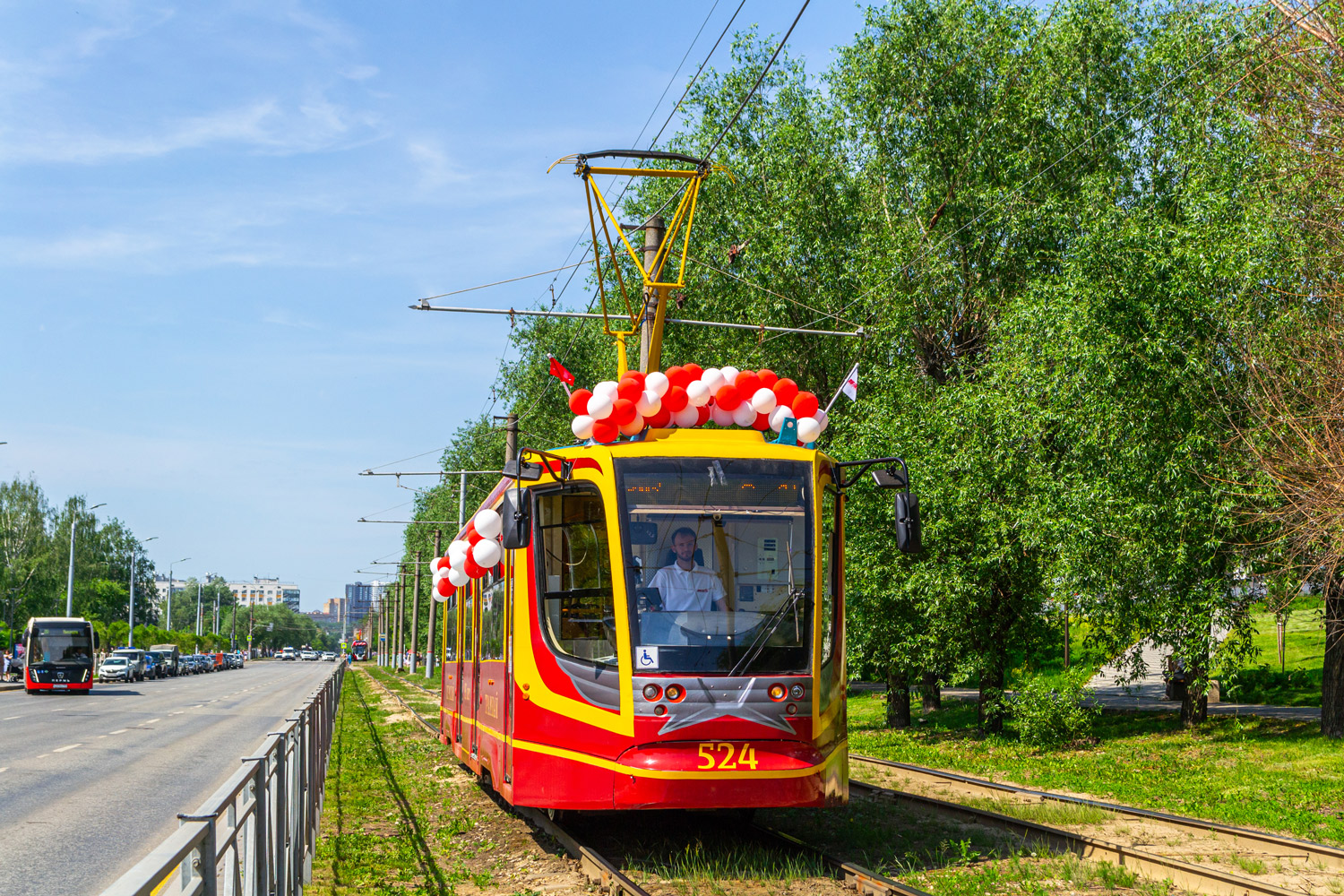 Пермь, 71-623-00 № 524; Пермь — Парад трамваев в честь дня города Перми