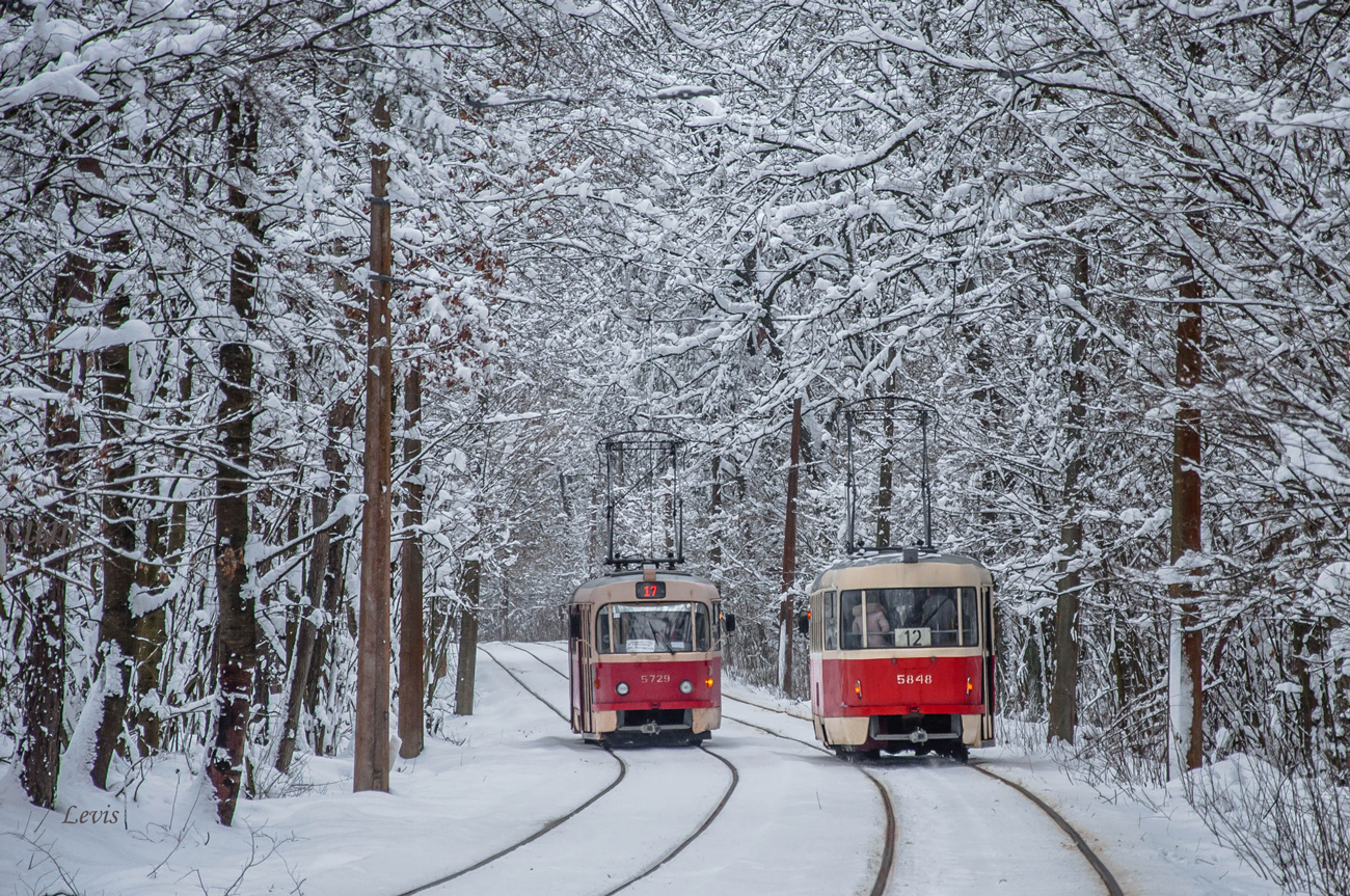 Kiiev, Tatra T3SU № 5729; Kiiev, Tatra T3SU № 5848