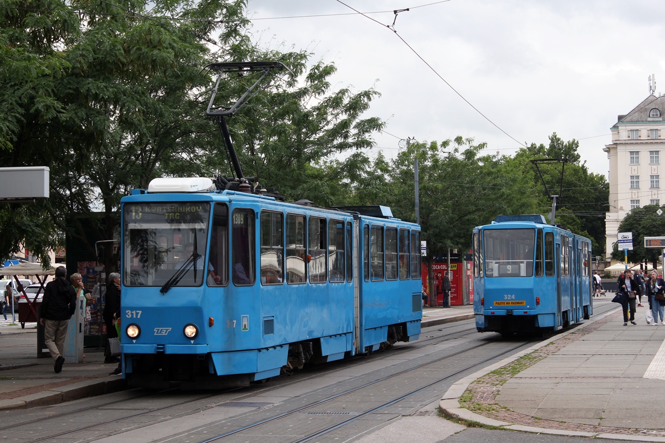 Загреб, Tatra KT4YU № 317; Загреб, Tatra KT4YU № 324