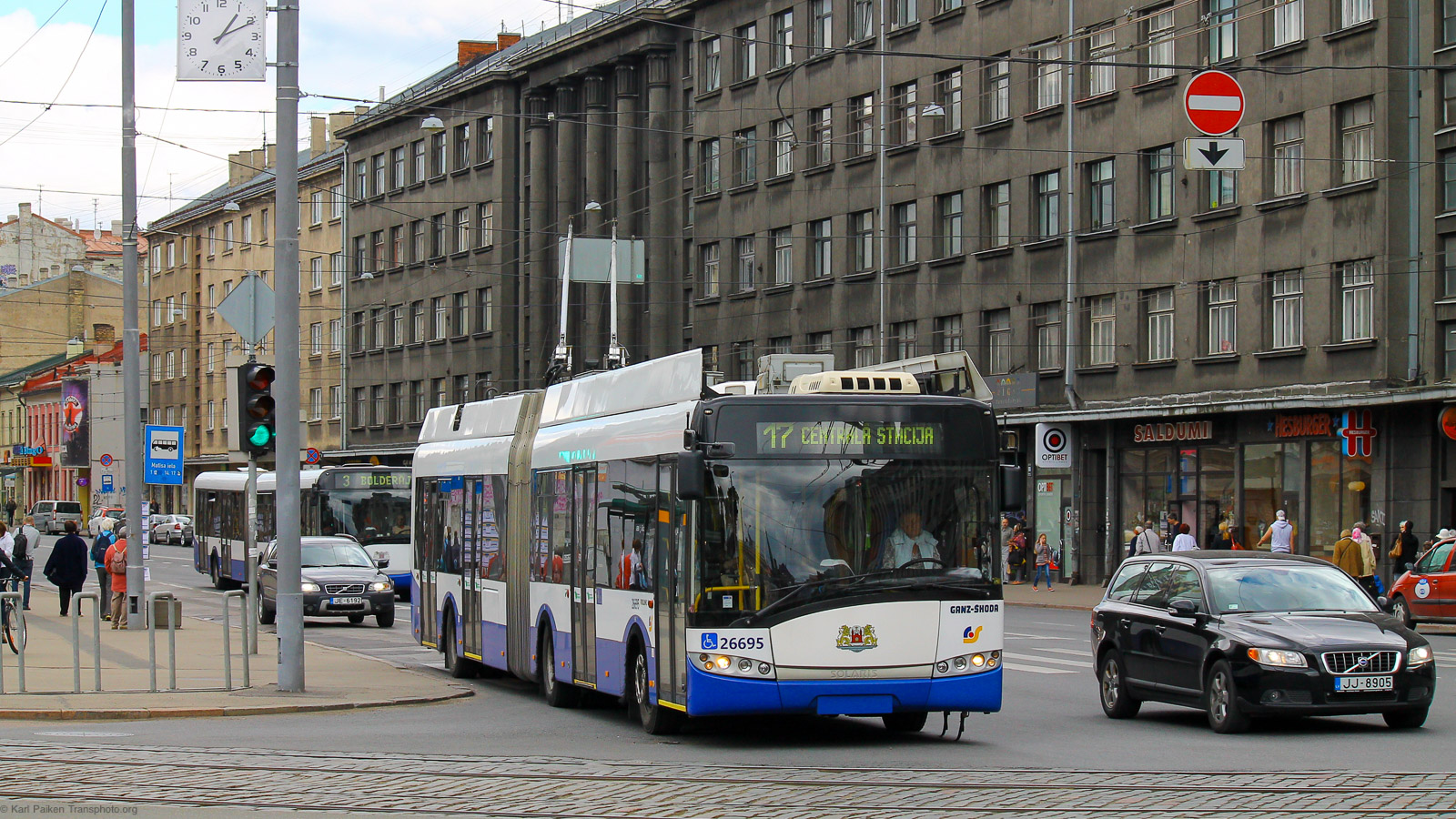 Riga, Solaris Trollino III 18 Ganz-Škoda č. 26695