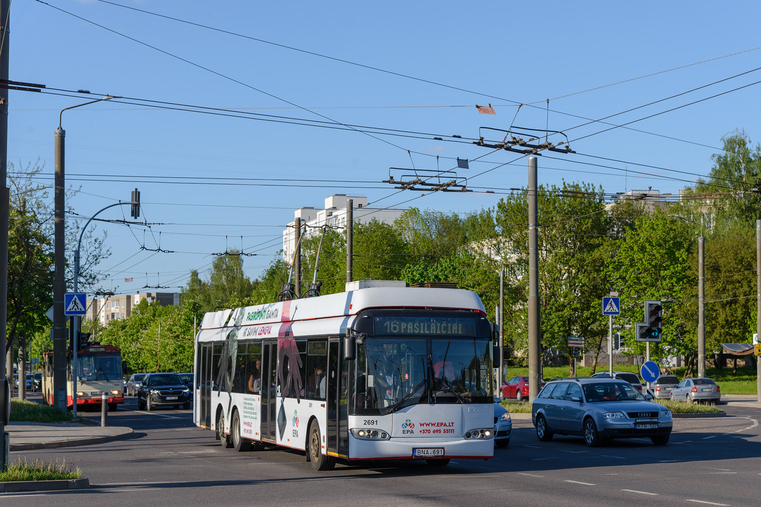 Вильнюс, Solaris Trollino II 15 AC № 2691
