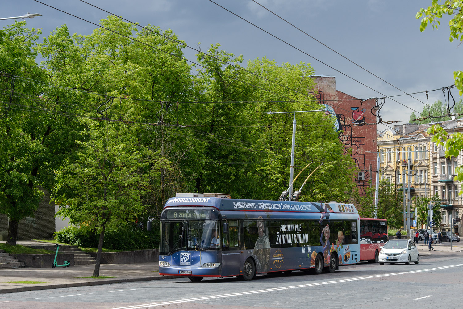 Вильнюс, Solaris Trollino II 15 AC № 1701; Вильнюс — Временные плановые изменения движения