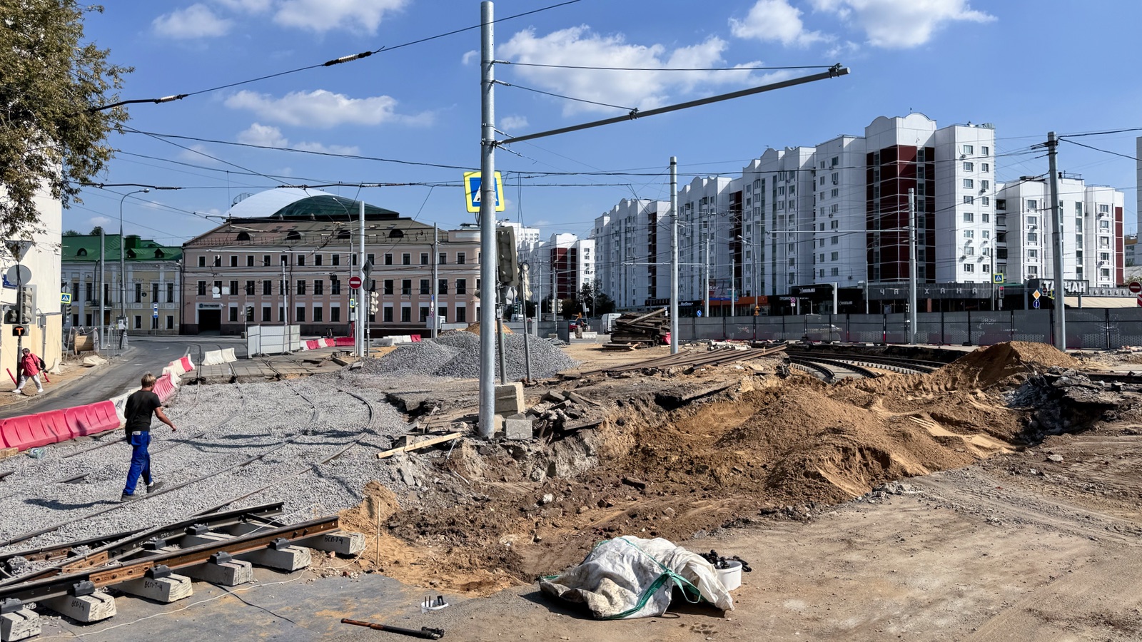 Москва — Строительство и ремонты; Москва — Строительство трамвайной линии на улице Сергия Радонежского