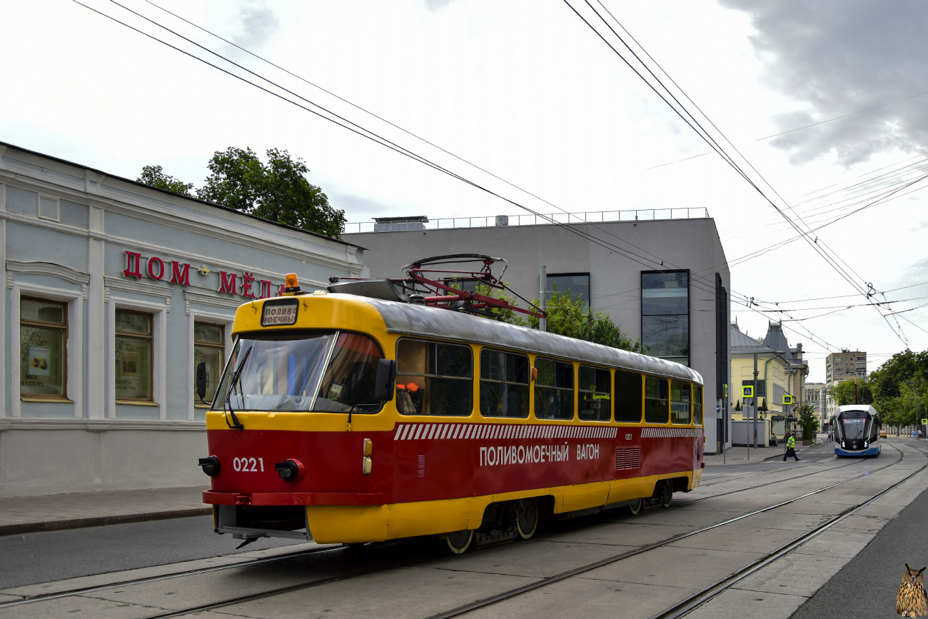 Moskau, Tatra T3SU Nr. 0221; Moskau — Moscow Transport Day — 2024 (night rehearsals of the tram parade on 07/06/2024 and 07/11/2024, parade and tram exhibition on 07/13/2024)