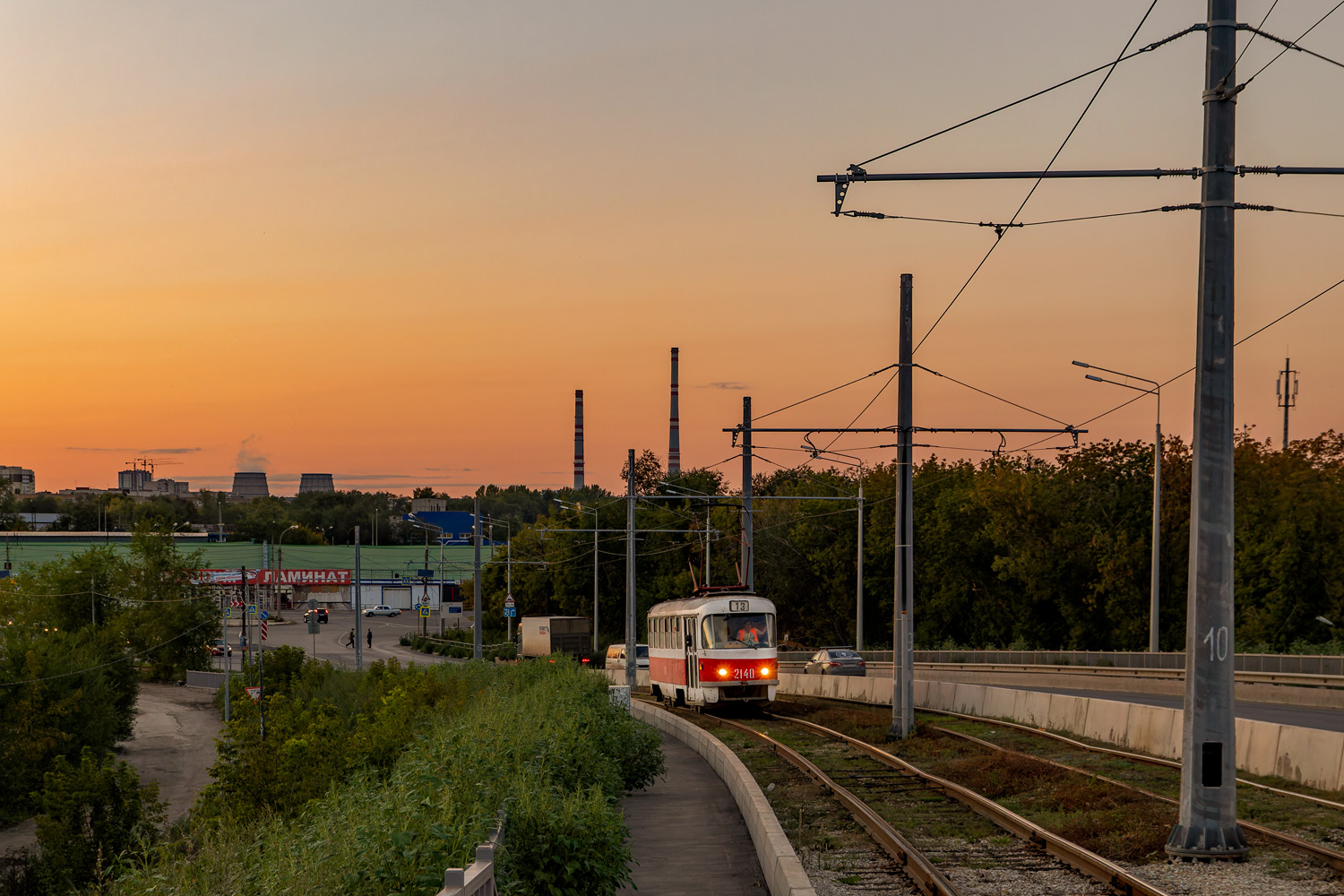 Szamara, Tatra T3SU (2-door) — 2140; Szamara — Tram lines