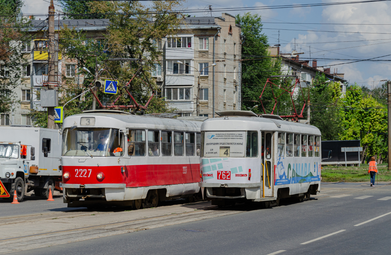 Самара, Tatra T3SU (двухдверная) № 762