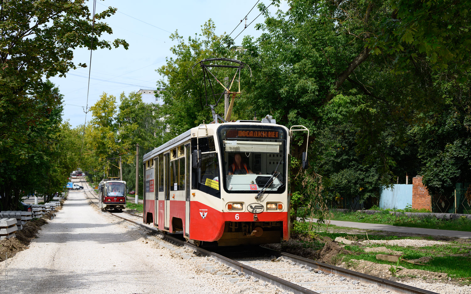 Tula, 71-619KT № 6; Tula — Rail repairs in Plekhanov street at May — August 2024 Tula, 71-619KT № 6; Tula — Rail repairs in Plekhanov street at May — August 2024