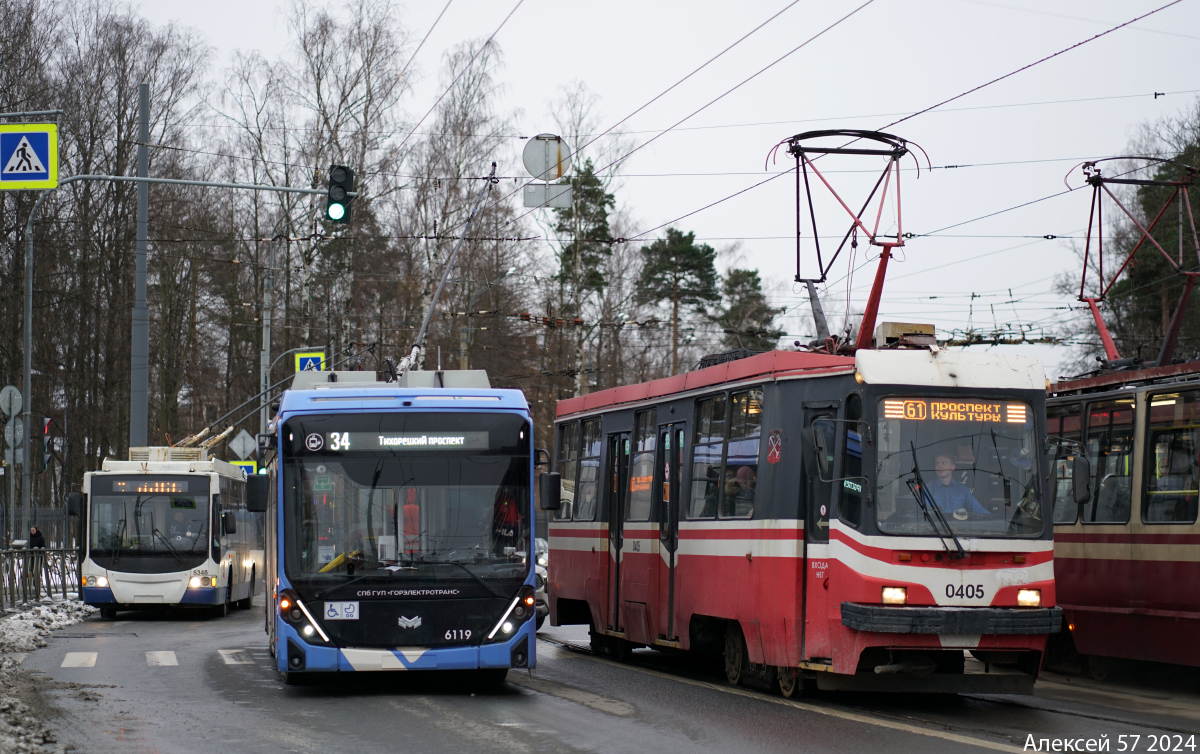 Санкт-Петербург, БКМ 32100D «Ольгерд» № 6119; Санкт-Петербург, 71-134К (ЛМ-99К) № 0405