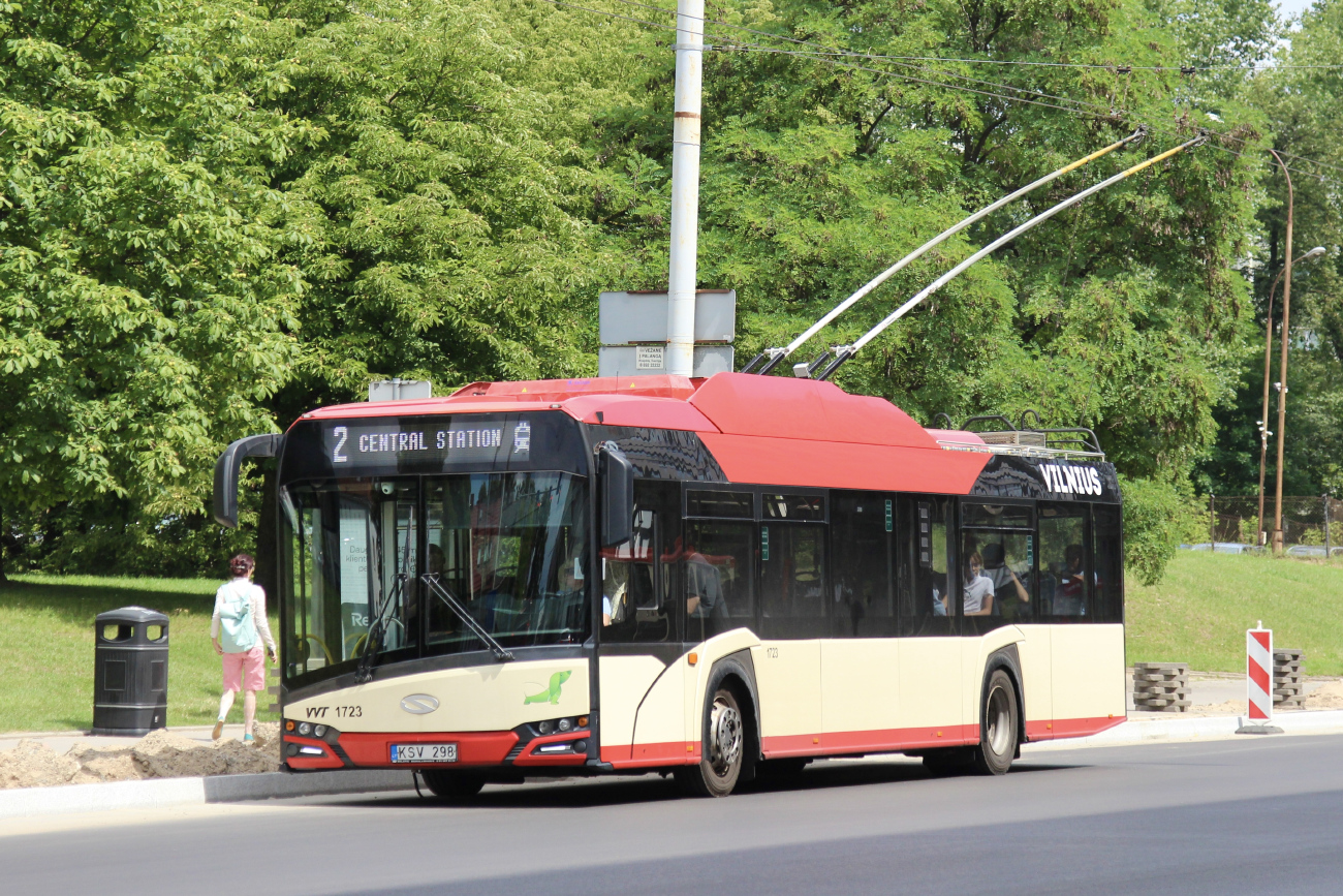 Vilnius, Solaris Trollino IV 12 Škoda # 1723; Vilnius — Planned service disruptions (detours)