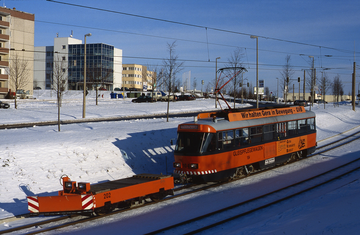 Гера, Снегоочиститель № 202; Гера, Tatra T4D № 104