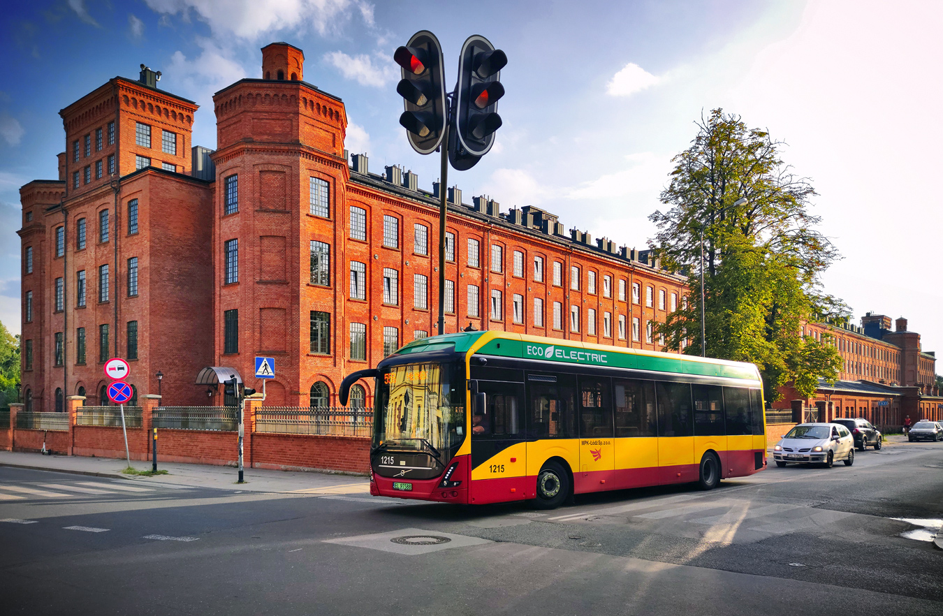 Лодзь, Volvo 7900E № 1215 Лодзь, Volvo 7900E № 1215