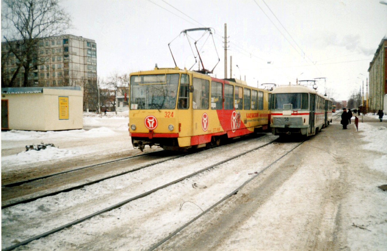 Тула, Tatra T6B5SU № 324; Тула, Tatra T3SU (двухдверная) № 58