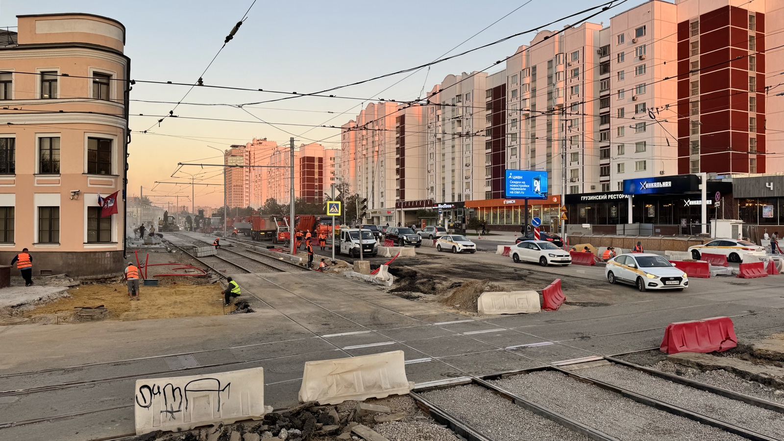 Москва — Строительство и ремонты; Москва — Строительство трамвайной линии на улице Сергия Радонежского