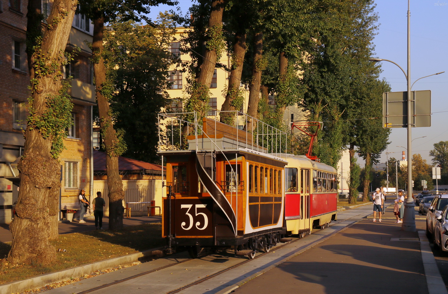 Moscova, Horse car Nr. 35; Moscova — Tram parade and exhibition at the City Day on September 7, 2024