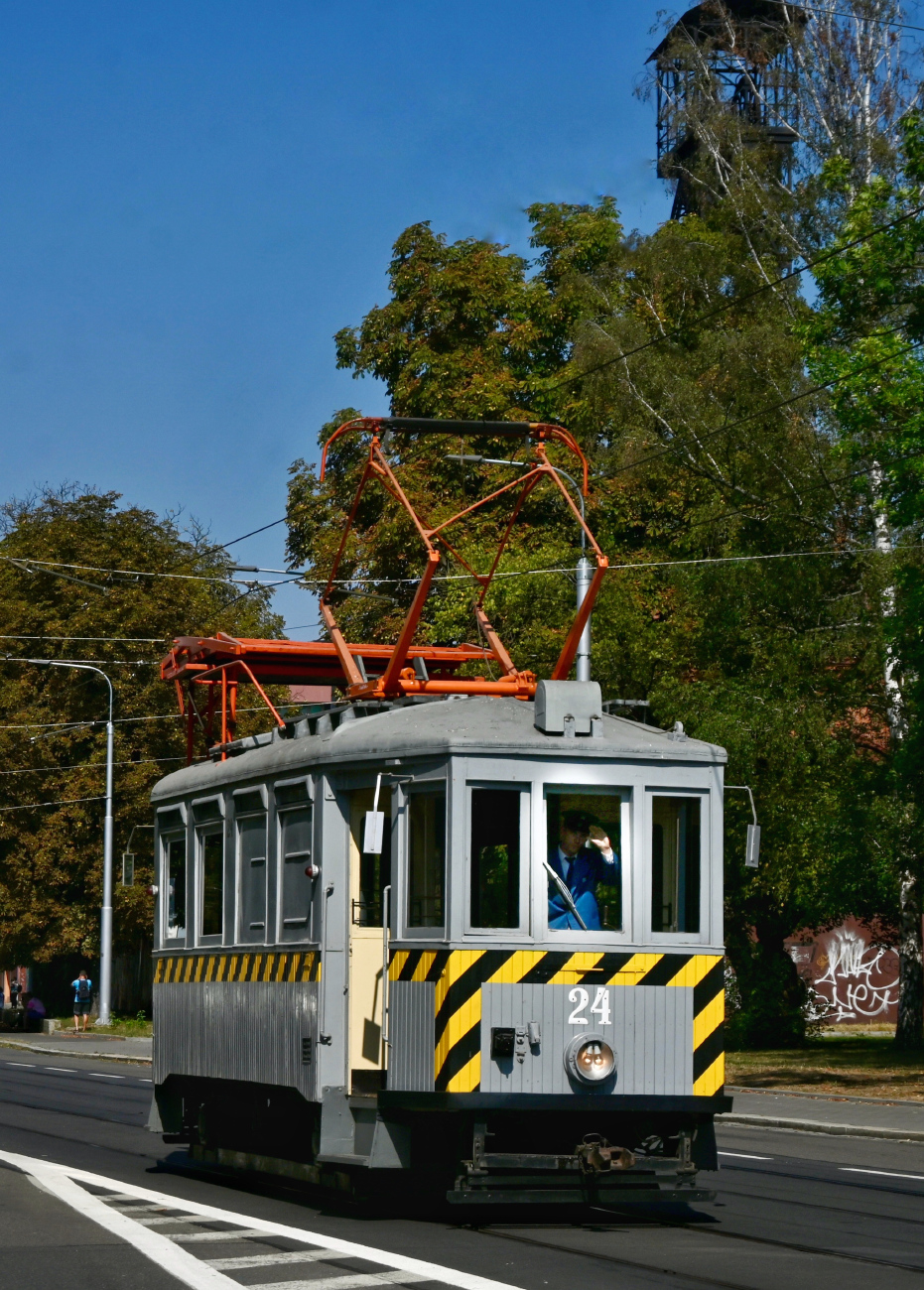 Ostrava, Kopřívnice 2-axle motor car # 24; Ostrava — 7.9.2024 — Parade to 130th anniversary of Ostrava public transport