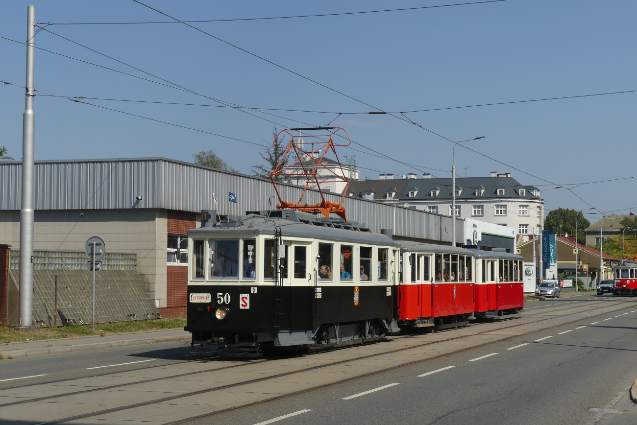 Ostrava, KPS 2-axle motor car č. 50; Ostrava — 7.9.2024 — Parade to 130th anniversary of Ostrava public transport