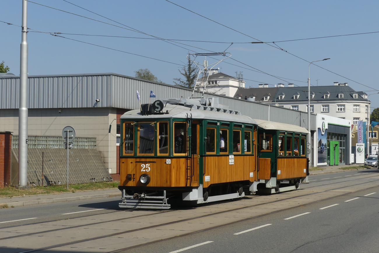 Ostrawa, Kopřívnice 2-axle motor car Nr 25; Ostrawa — 7.9.2024 — Parade to 130th anniversary of Ostrava public transport