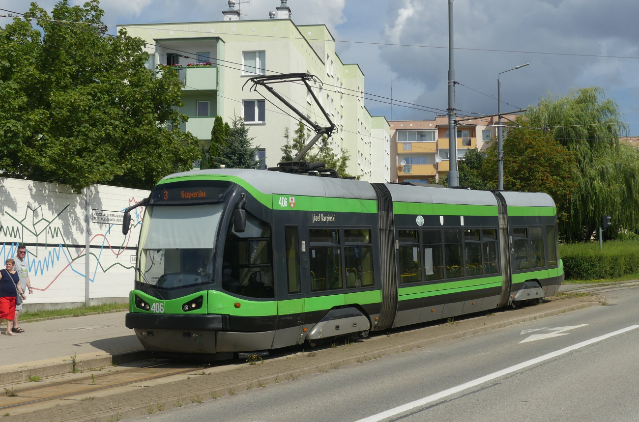 Эльблонг, PESA Tramicus 121N № 406
