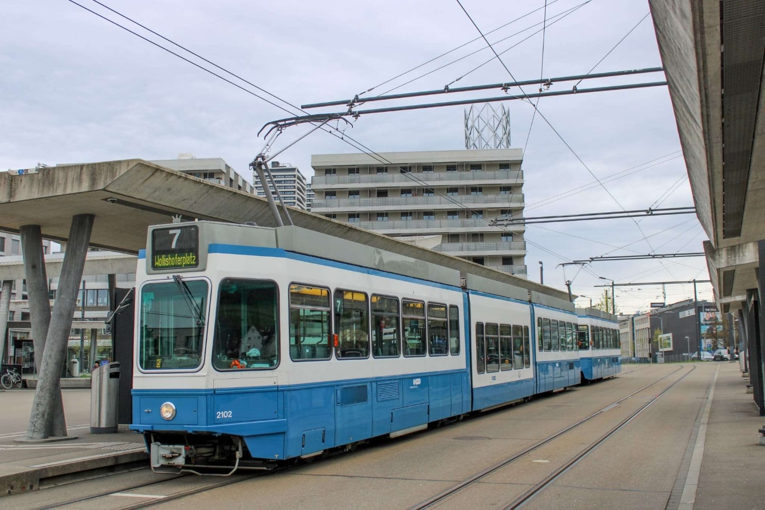 Zurych, SWP/SIG/ABB Be 4/8 "Tram 2000 Sänfte" Nr 2102