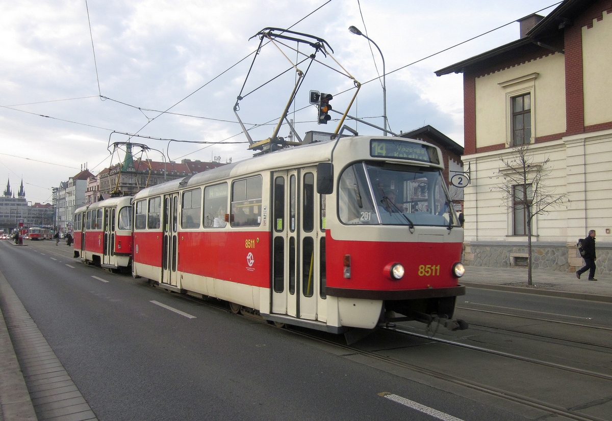 Прага, Tatra T3R.P № 8511