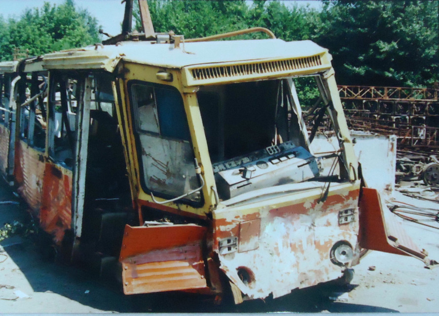 Каменское, 71-605А № 1044; Каменское — Трамвайная авария 02.07.1996