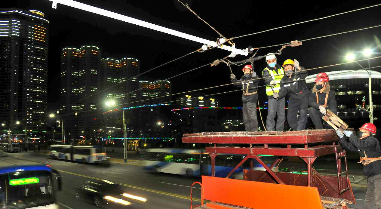 Работники электротранспорта; Пхеньян — Троллейбусные линии и инфраструктура