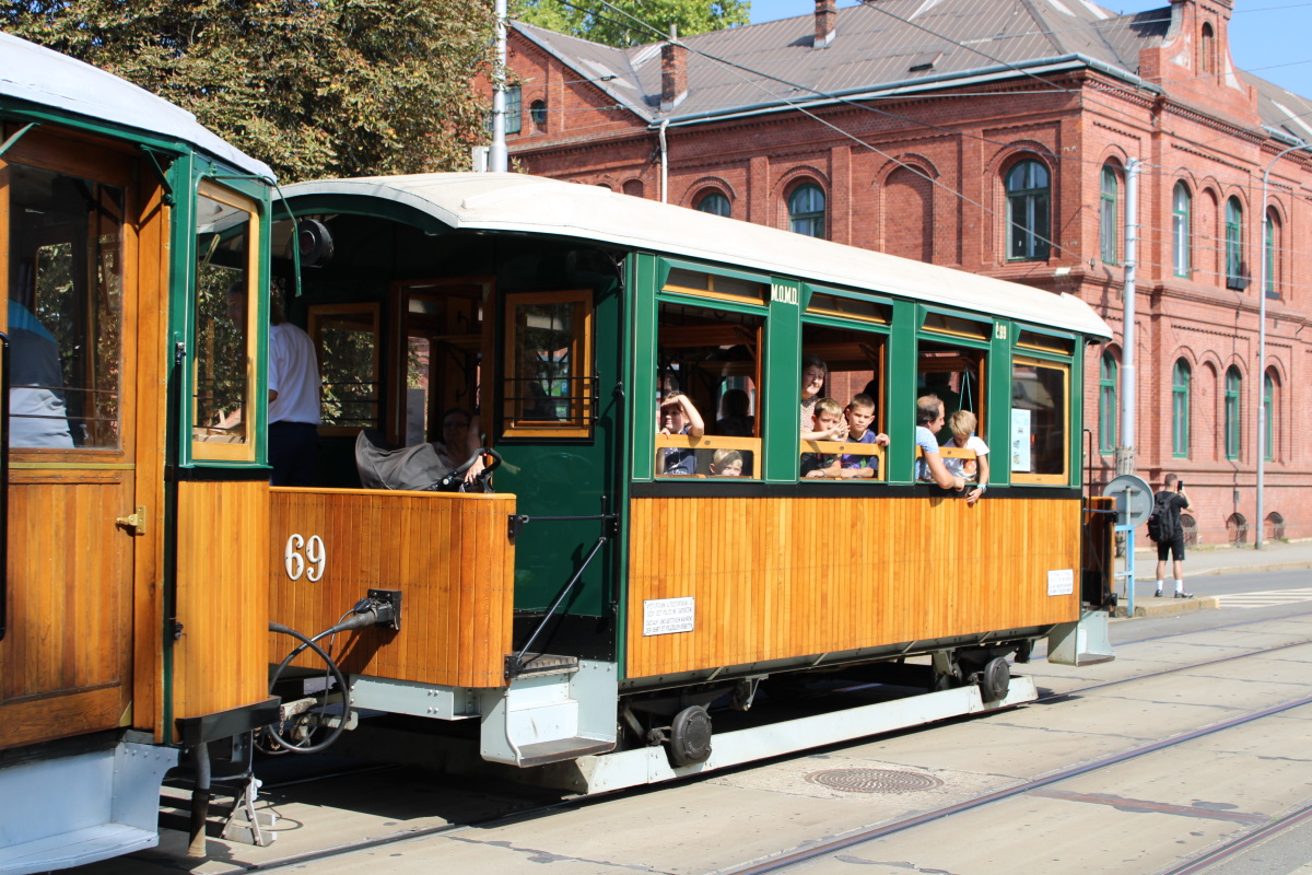Острава, Двухосный прицепной Graz № 69; Острава — 7.9.2024 — Парад в честь 130-летия общественного транспорта в Остраве