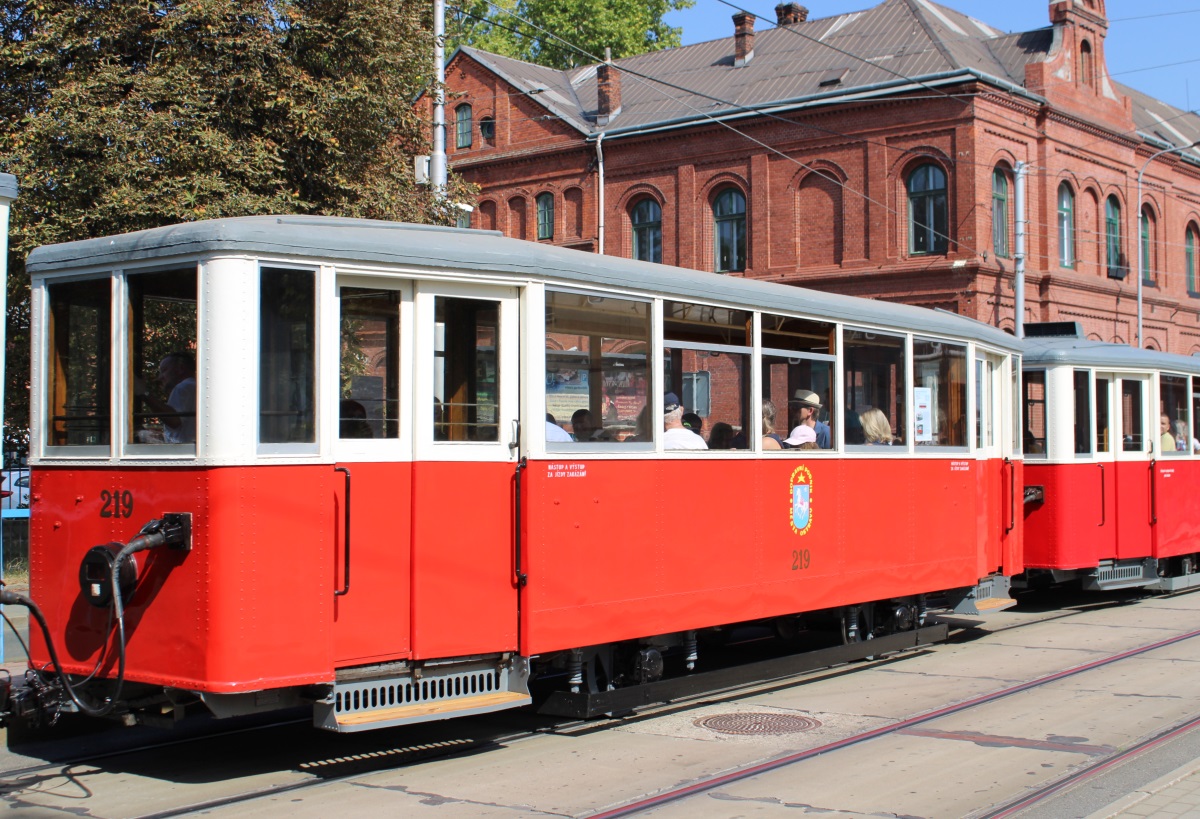 Ostrava, KPS 2-axle trailer car Nr. 219; Ostrava — 7.9.2024 — Parade to 130th anniversary of Ostrava public transport