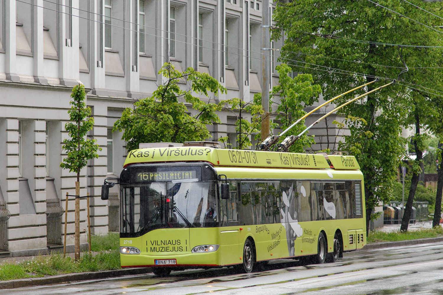 Вильнюс, Solaris Trollino II 15 AC № 2718