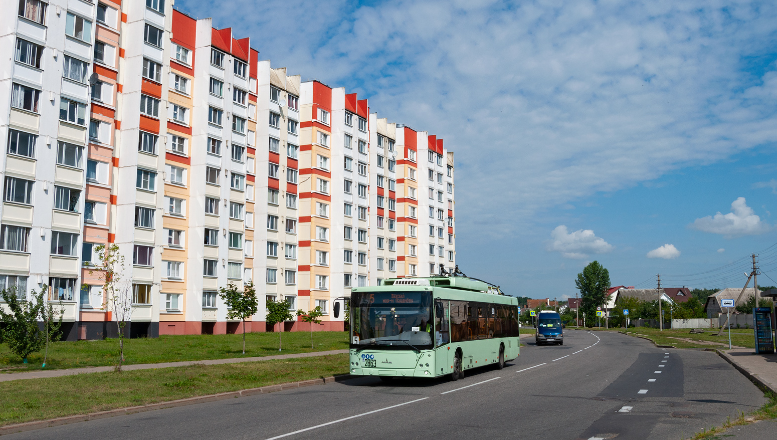 Homel, MAZ-203T70 Nr 2863; Homel — Traffic on sections using autonomous running Homel, MAZ-203T70 Nr 2863; Homel — Traffic on sections using autonomous running