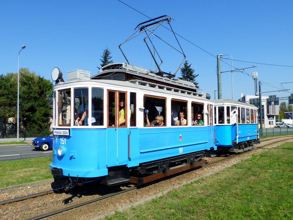 Kraków, Lindner SN4 Br. 151; Kraków — Parade of historic and contemporary trams 2024